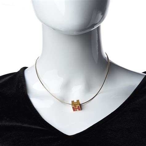 fine jewelry hermes gold cage h necklace